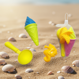 Ice Cream Mold Set 4 Colors With Spoon And Scoop For Beach Play - Product Image 3