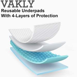 Coussinets d'incontinence lavables à 4 couches de taille personnalisée en gros 100% coussinets urinaires réutilisables étanches et étanches - Product Image 3