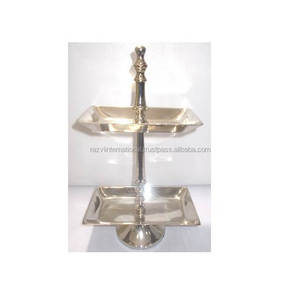 Support à gâteau rond en aluminium martelé, écologique, passe au lave-vaisselle, élégant, outils et accessoires de service pour gâteaux - Product Image 4