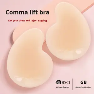 Gaun pernikahan spandeks/katun seksi, bantalan Bra tidak terlihat Push-Up gesper depan serbaguna koleksi payudara sisi tipis - Product Image 3