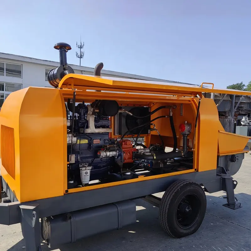 18m warranty good quality 40m3/h diesel concrete pump machine mobile portable small concrete pump