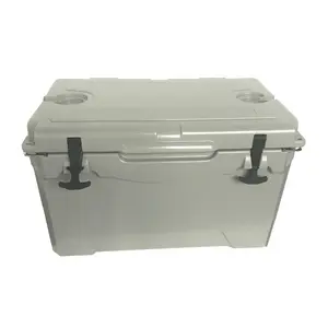 Ruedas rotomoldeadas de grado alimenticio Tolee de 140L, caja enfriadora de hielo plegable, lata de plástico grande personalizada