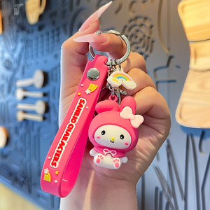 Cute Cartoon Keychain Backpack Pvc Pendant for Women Bag Accessories Car Key Ring Melody Doll Cartoon Keychain Gift for Children