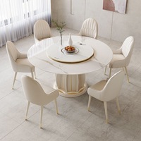 Mobilier de magasin de luxe ensemble de table à manger moderne pas cher 4 chaises table à manger en marbre table à manger ronde