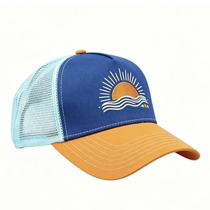 หมวกแก๊ปทรง Trucker สองสี ปักลาย ระบายอากาศได้ดี แบบ Snapback สำหรับเล่นเบสบอล เหมาะสำหรับทุกเพศทุกวัย ใส่ได้ในฤดูร้อน ชายหาด ตั้งแคมป์ ขายส่ง รับทำโลโก้ตามสั่ง - Product Image 2