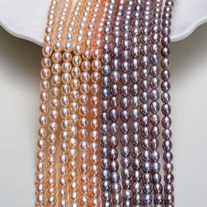 Épingles à cheveux et colliers en perles de riz d'eau douce naturelles faites à la main - Perles d'eau douce blanches - Accessoires de bricolage pour vêtements, décoration de la maison, bijoux - Product Image 4