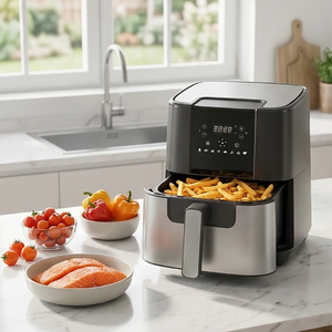 Nueva Freidora de Aire Digital de 5.4L y 1500W  80-200 ℃   360 °   Horno Freidora de Aire sin Aceite para Cocina Saludable con Circulación de Aire Caliente para <span class=keywords><strong>el</strong></span> Hogar - Product Image 4