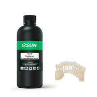 Résine dentaire ESUN TC100 pour imprimante 3D, 405 nm, 1 kg, pour couronnes et bridges temporaires, couleur naturelle des dents, matières premières plastiques, haute résistance à l'usure