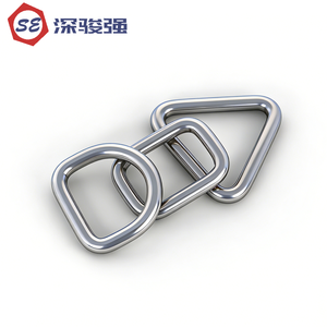 Anillo Sólido Tipo D de Acero Inoxidable 304, Gancho de Fijación Triangular Cuadrado, Hebilla Irregular, Accesorios Especiales para Bolsos - Product Image 1