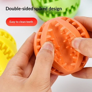 Balle à mâcher pour <span class=keywords><strong>chien</strong></span> en caoutchouc souple de qualité alimentaire, anti-déchirure, <span class=keywords><strong>jouet</strong></span> de dentition et de mastication, réduit les comportements destructeurs des animaux domestiques - Product Image 5