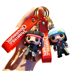 Nouveau Porte-clés Créatif <span class=keywords><strong>2024</strong></span> - Poupée <span class=keywords><strong>Pirate</strong></span> <span class=keywords><strong>des</strong></span> Caraïbes - Exquis Petit Pendentif - Anneau de Clé en Métal, PVC et Caoutchouc - Product Image 1