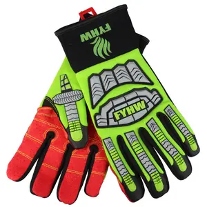 Mechanix Wear Hi Vis A5 Cut Impact Gloves Drilling Oil Field Impact Gloves Impact with Padding