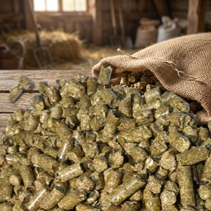 Halmeko Oat Pro, Pellets de Cáscara de Avena Amarillo Claro de 8mm, Certificados con Valor Alimentario LT, Alimento para Vacas - Product Image 2