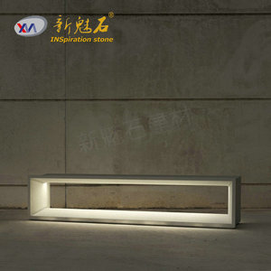 Nueva Banco de Hormigón Prefabricado Magic Stone para Exteriores, Material UHPC GRC, Asientos para Parques Municipales - Product Image 3