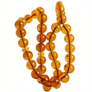 Résine ambre polie Tasbih Misbah Subha perles de prière chapelet islamique 33 perles rondes musulman Zikr Dhikr cadeau de méditation - Product Image 1