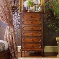 Europäisches Antik-Stil Schlafzimmer-Set Französisches Romantisches Massivholz Himmelbett Luxuriös Geschnitzte Schlafzimmermöbel