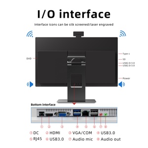 I5 DVD แบบ All In One PC Intel Core 12/13 Gen 23.8นิ้วจอแอลซีดี DDR4คอมพิวเตอร์ตั้งโต๊ะใช้งานทางธุรกิจล่วงหน้า - Product Image 3