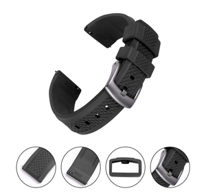 JUELONG <span class=keywords><strong>Summit</strong></span> Bracelet de <span class=keywords><strong>montre</strong></span> en caoutchouc fluoré 20mm 22mm Dive Quick Release FKM Bracelet de <span class=keywords><strong>montre</strong></span> en caoutchouc - Product Image 2