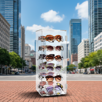 Étui de présentation rotatif verrouillable en acrylique moderne et écologique pour lunettes de soleil, organisateur de lunettes, présentoir pour lunettes