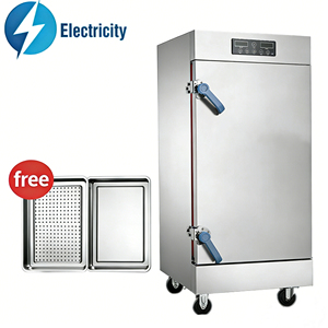 Vaporera Eléctrica Comercial de 10 Bandejas con Puerta Única y Ruedas, Directo de Fábrica, para el Sudeste Asiático - Product Image 1