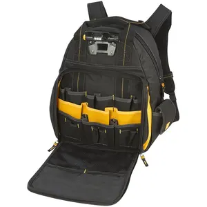 Estojo para ferramenta 600d, mochila ajustável, multi-bolso, organizador para engenharia, elétrico