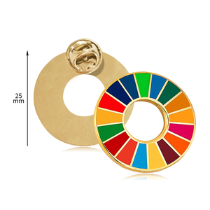 Pas cher personnalisé ODD couleur anneau badges objectif de développement durable plaidoyer cercle broches pour les événements caritatifs et récompenses de reconnaissance - Product Image 2