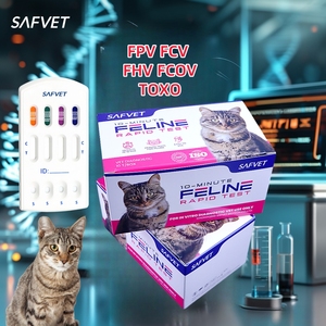 수의사 고양이 대변 콤보 5 in 1 Fhv 헤르페스 Fcv Fcv Fpv 톡소 Ag 고양이 바이러스 Combs 고양이를위한 펠리노 급속 테스트 키트 - Product Image 3