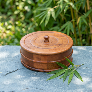 Premium Handcrafted Wooden <b>Vintage</b> Chapati <b>Box</b> Hot Pot Casserole For Roti Serving Tableware Kitchenware Restaurant Wedding Party - Product Image 4