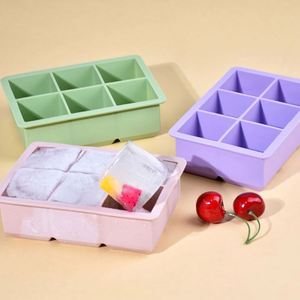 6 Grids Silicone Freezer Tray Oven Safe Stackable Leak Proof Mold Press Grid for Home Cooking Ice Making - Product Image 5