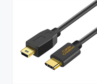 Câble adaptateur USB 3.1 Type-C vers Mini USB OTG CableCreation avec blindage tressé et gaine en PVC pour ordinateur et appareil photo