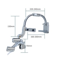 Loupe montée sur la tête Phare dentaire Oral 5w Long Silver Orthopédique Chirurgie ORL Phare de chirurgie dentaire