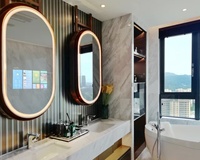 Espejo de Baño Inteligente con Pantalla de TV de 22, 26, 32 y 43 Pulgadas, Montaje en Pared, IP65 Impermeable, HD, Android, para Hotel