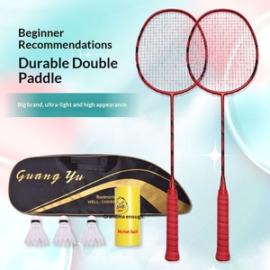 Ensemble de raquettes de <span class=keywords><strong>badminton</strong></span> 2 pièces pour couples, <span class=keywords><strong>taille</strong></span> 6U, entièrement en fibre de carbone, niveau débutant à intermédiaire, personnalisation acceptable - Product Image 2