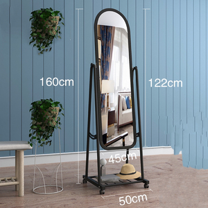 Miroir moderne debout de cadre de plancher de vente chaude avec le miroir debout de plancher de ménage de roue, miroir debout bon marché - Product Image 5