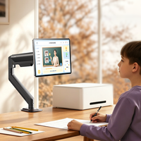 Support de tablette magnétique pour bureau, moniteur flottant à ressort à gaz, rotation fluide, support pivotant pour usage domestique et professionnel, robuste, FEIXIANG