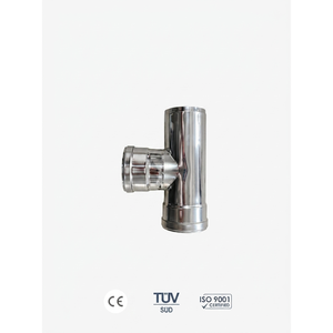 Tuyau de cheminée en acier inoxydable à angle de 90 degrés, à paroi simple, <span class=keywords><strong>pour</strong></span> accessoires de poêle et de cheminée - Product Image 1
