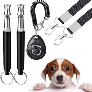 Ultraschall Hunde training Pfeife und Clicker Stop Bellen und Hunde training Clicker Set mit verstellbarem Pfeifen band - Product Image 1