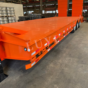 Semirremolque de plataforma baja de acero de 3 <span class=keywords><strong>ejes</strong></span> y 60 toneladas <span class=keywords><strong>para</strong></span> transporte de equipo, <span class=keywords><strong>remolques</strong></span> de plataforma baja de 40 toneladas en venta - Product Image 5
