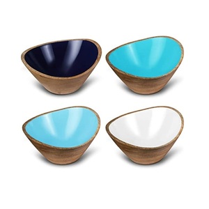 Cuenco pequeño de forma redonda para decoración del hogar de madera para tazón de cocina para servir frutas secas Cuenco de desierto de madera para servir - Product Image 4