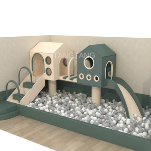 Aire <span class=keywords><strong>de</strong></span> jeux intérieure personnalisée pour enfants, équipement <span class=keywords><strong>de</strong></span> jeu en mousse souple, structure <span class=keywords><strong>de</strong></span> jeu, toboggan, fosse à balles, château, imperméable - Product Image 2