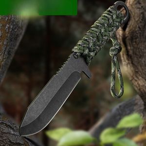 Couteau droit extérieur auto-défense couteau portable multi-usages survie <span class=keywords><strong>parapluie</strong></span> corde poignée à dégagement rapide couteau de pêche - Product Image 2