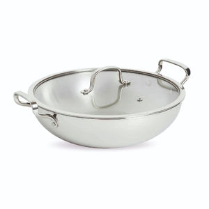 Ensemble de casseroles modernes en acier inoxydable antiadhésif à trois couches avec couvercle, vaisselle, ustensiles de cuisine - Product Image 1