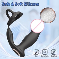 Vibrateur anal pour hommes avec télécommande sans fil à 10 fréquences de vibration + bouton, 100% étanche, jouets sexuels pour hommes