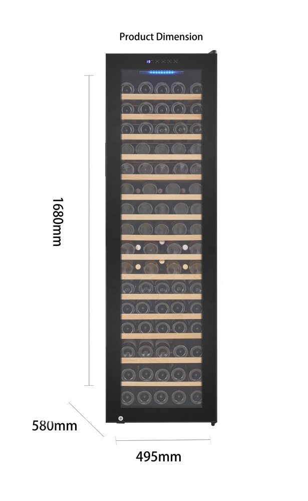 108 бутылка Единая зона компрессор винный холодильник 280L охладитель вина