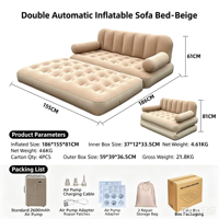 Canapé-lit gonflable en PVC floqué, portable et pliable pour l'extérieur, idéal pour le camping, les tentes et comme matelas pneumatique de style relaxant pour la maison