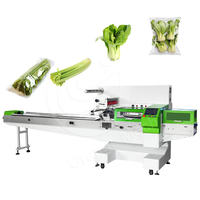 Servo Automatische Versgroente Flowpackmachine Bladgroente Kussenverpakkingsmachine voor Supermarktproducten