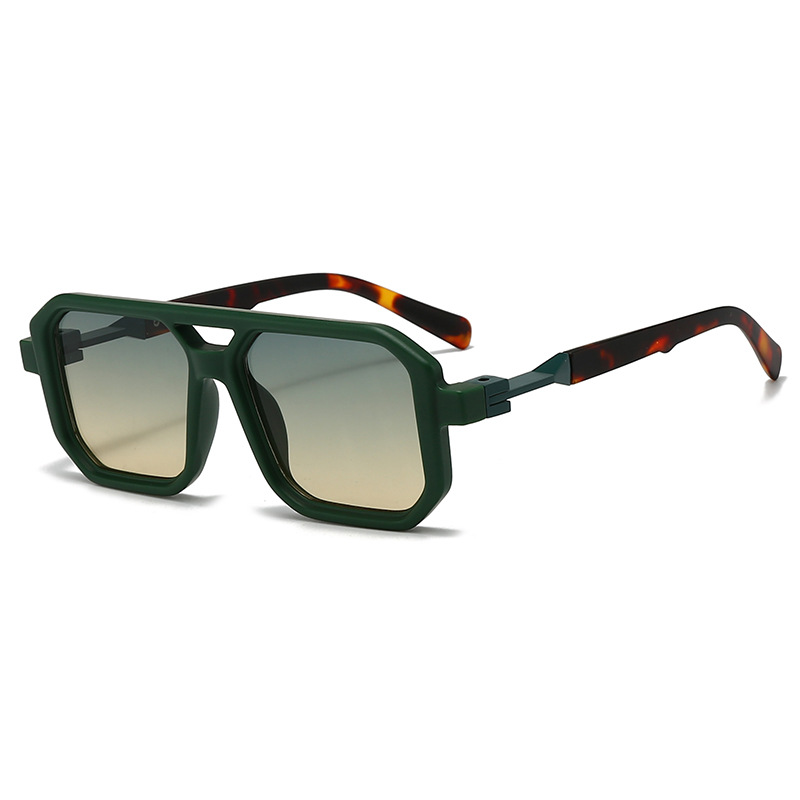 Matte Green Frame, Green Tortoiseshell Temple