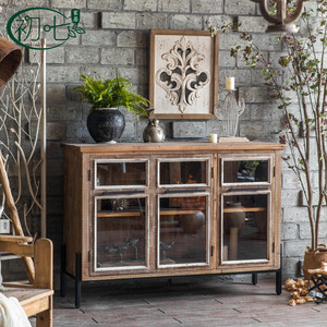 Mueble de Almacenamiento Estilo Chino Clásico, 3 Puertas, Vintage, para Sala de Estar, Mueble para Té - Product Image 2