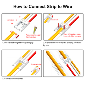 <span class=keywords><strong>Mubai</strong></span> COB LED Strip Conectores de esquina de ángulo recto 5mm 6mm 8mm 10mm 12mm 2 3 4 5 6Pin COB LED Strip Connector - Product Image 3