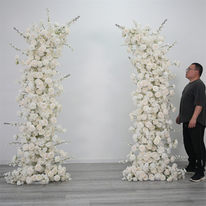 Events Wedding Backdrops Silk Flower Horn Arch Walk Through Customs High Quality Flower Gate Artificial Flower Arch Decor - Product Image 1